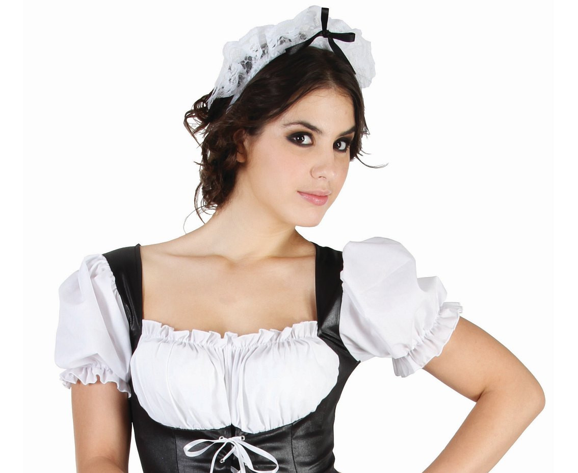 Role play-set for adult Naughty Maid (dress, apron, petticoat, headpiece), size S